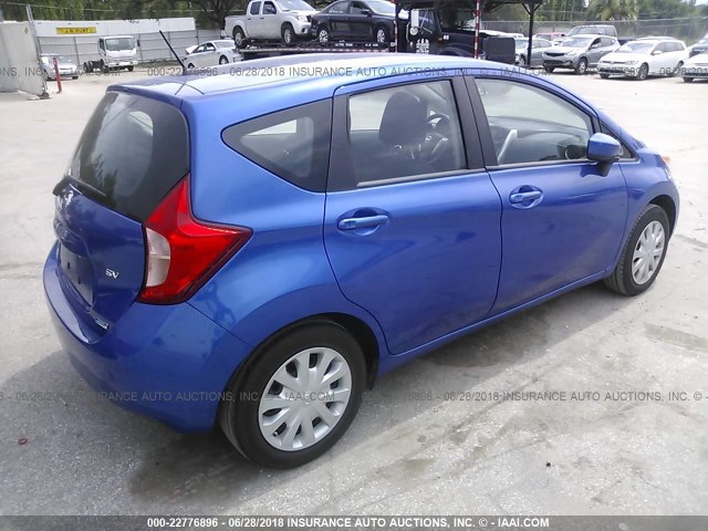 3N1CE2CP2GL359966 - 2016 NISSAN VERSA NOTE S/S PLUS/SV/SL/SR BLUE photo 4