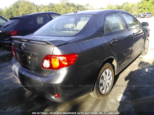 JTDBL40E199049963 - 2009 TOYOTA COROLLA LE/XLE GRAY photo 4
