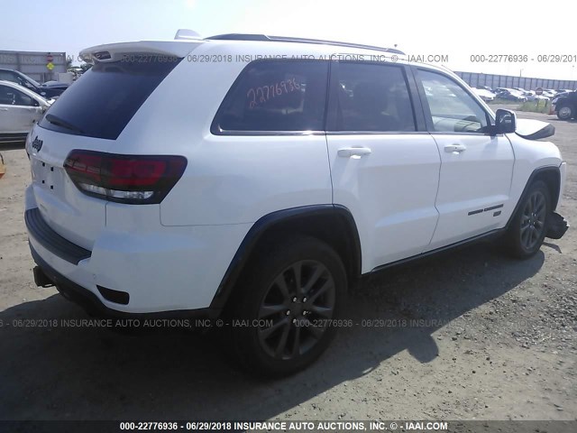 1C4RJFBG6GC364420 - 2016 JEEP GRAND CHEROKEE LIMITED WHITE photo 4