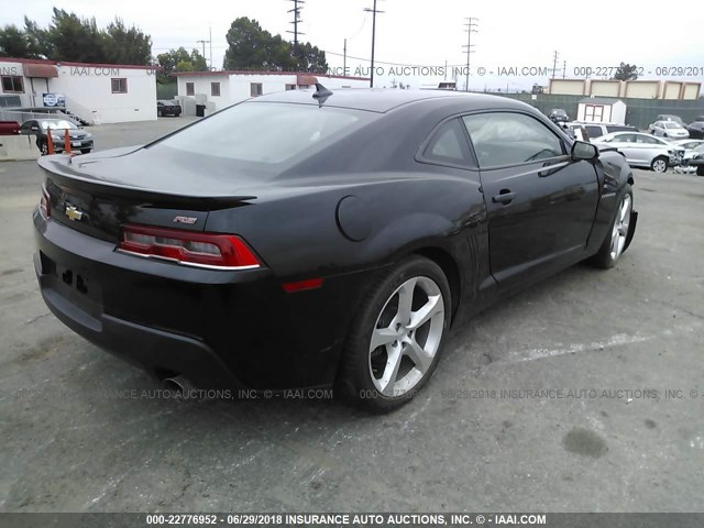 2G1FD1E33F9217346 - 2015 CHEVROLET CAMARO LT BLACK photo 4