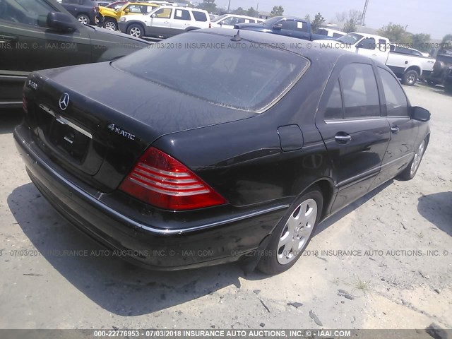 WDBNG83J15A436439 - 2005 MERCEDES-BENZ S 430 4MATIC BLACK photo 4