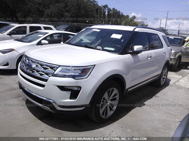 1FM5K7F88JGA46959 - 2018 FORD EXPLORER LIMITED 白色 照片 2