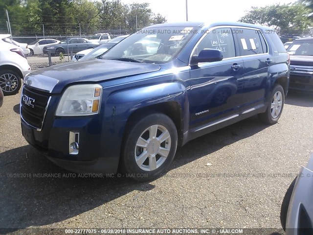 2CTALBEW5A6280161 - 2010 GMC TERRAIN SLE BLUE photo 2