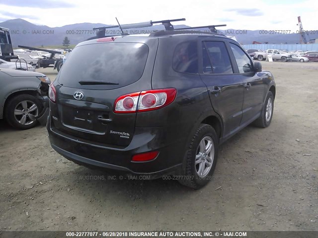 5NMSGDABXAH405652 - 2010 HYUNDAI SANTA FE GLS GRAY photo 4