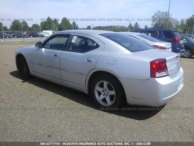 2B3CA3CV6AH152544 - 2010 DODGE CHARGER SXT SILVER photo 3