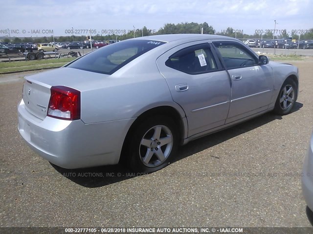 2B3CA3CV6AH152544 - 2010 DODGE CHARGER SXT SILVER photo 4