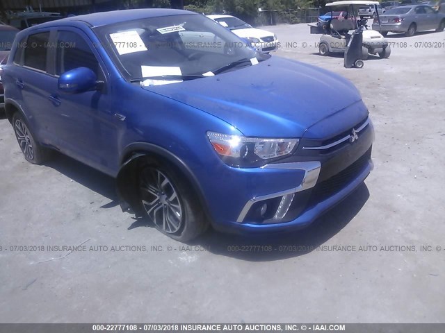 JA4AP3AW3JU015570 - 2018 MITSUBISHI OUTLANDER SPORT ES/SE BLUE photo 6