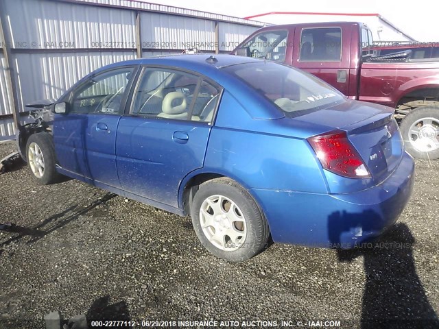 1G8AJ54F34Z117872 - 2004 SATURN ION LEVEL 2 BLUE photo 3