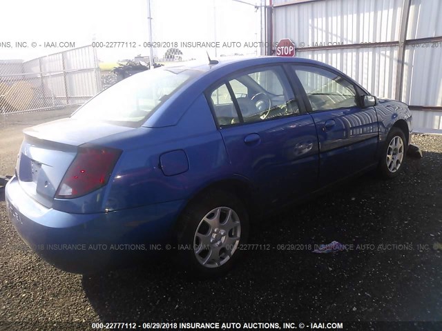 1G8AJ54F34Z117872 - 2004 SATURN ION LEVEL 2 BLUE photo 4