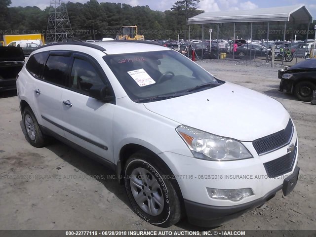 1GNLREED0AS102486 - 2010 CHEVROLET TRAVERSE LS WHITE photo 1