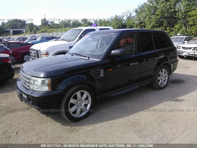 SALSF25466A934139 - 2006 LAND ROVER RANGE ROVER SPORT HSE BLACK photo 2