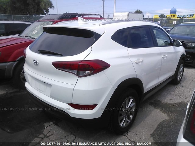 KM8J33A49JU607941 - 2018 HYUNDAI TUCSON LIMITED/SPORT AND ECO/SE WHITE photo 4