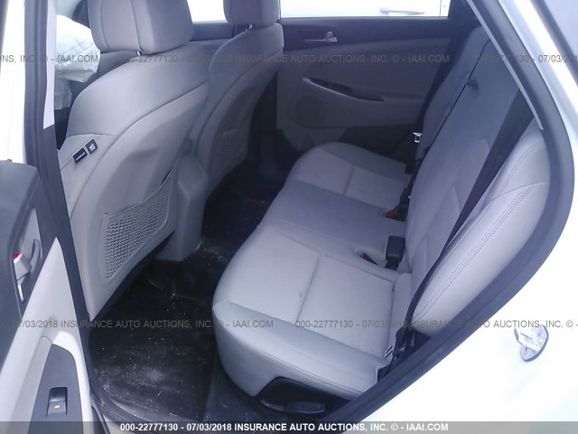KM8J33A49JU607941 - 2018 HYUNDAI TUCSON LIMITED/SPORT AND ECO/SE WHITE photo 8