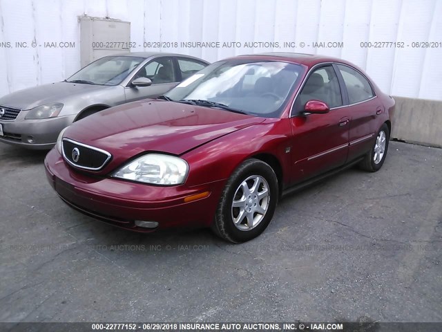 1MEFM55S6YA601763 - 2000 MERCURY SABLE LS PREMIUM RED photo 2