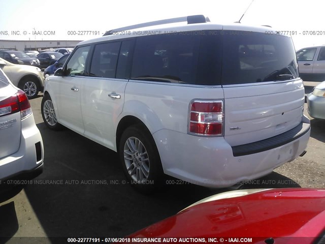 2FMHK6C82JBA20618 - 2018 FORD FLEX SEL WHITE photo 3