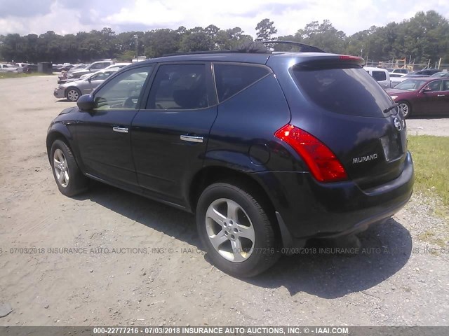 JN8AZ08W35W406253 - 2005 NISSAN MURANO SL/SE/S BLUE photo 3