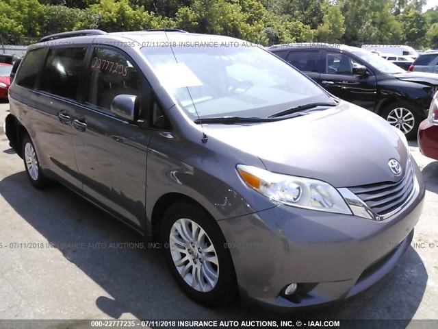 5TDYK3DC1BS092500 - 2011 TOYOTA SIENNA XLE/LIMITED GRAY photo 1