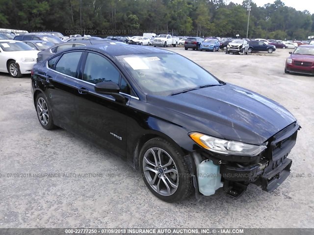 3FA6P0LU0HR295932 - 2017 FORD FUSION SE HYBRID BLACK photo 1