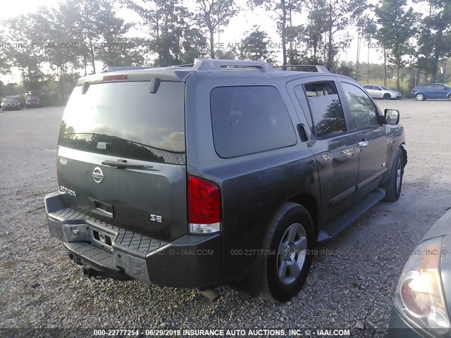 5N1AA08A05N733458 - 2005 NISSAN ARMADA SE/LE GRAY photo 4