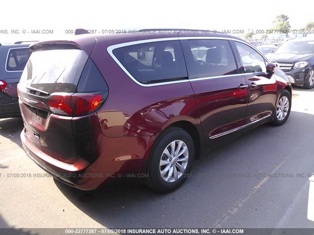 2C4RC1BG0JR118992 - 2018 CHRYSLER PACIFICA TOURING L წითელი ფოტო 4