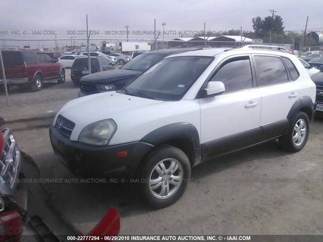 KM8JN12D97U638743 - 2007 HYUNDAI TUCSON SE/LIMITED WHITE photo 2