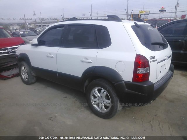 KM8JN12D97U638743 - 2007 HYUNDAI TUCSON SE/LIMITED WHITE photo 3