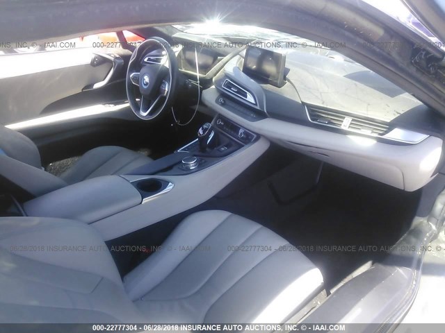 WBY2Z2C52FV392376 - 2015 BMW I8 WHITE photo 5