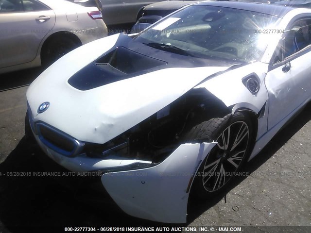 WBY2Z2C52FV392376 - 2015 BMW I8 WHITE photo 6