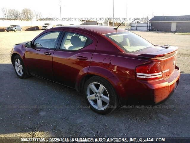 1B3LC56R38N282268 - 2008 DODGE AVENGER SXT RED photo 3