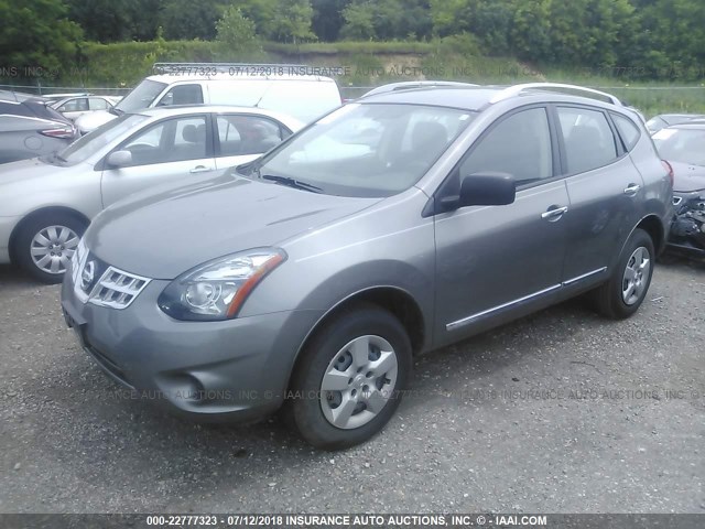 JN8AS5MT6EW616634 - 2014 NISSAN ROGUE SELECT S GRAY photo 2