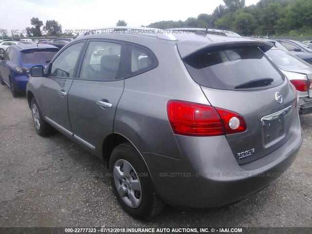 JN8AS5MT6EW616634 - 2014 NISSAN ROGUE SELECT S GRAY photo 3