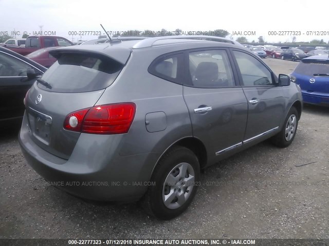 JN8AS5MT6EW616634 - 2014 NISSAN ROGUE SELECT S GRAY photo 4