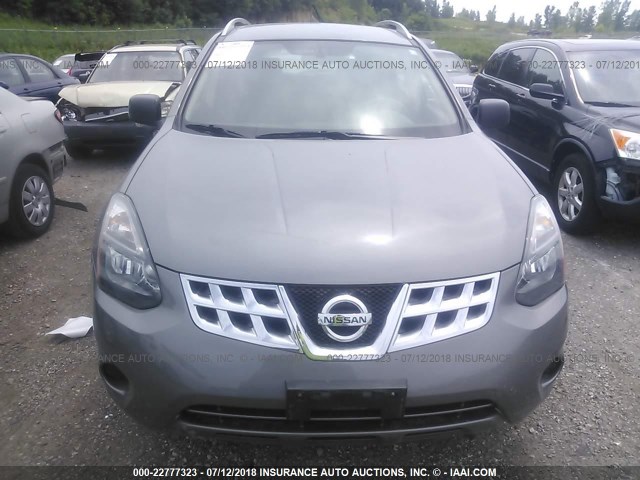 JN8AS5MT6EW616634 - 2014 NISSAN ROGUE SELECT S GRAY photo 6