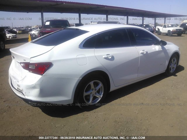 1G1ZB5ST8GF232190 - 2016 CHEVROLET MALIBU LS 白色 照片 4
