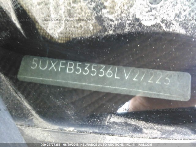 5UXFB53536LV27223 - 2006 BMW X5 4.4I GRAY photo 9