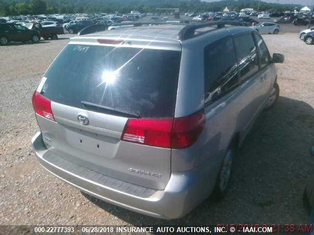 5TDZA22C54S021534 - 2004 TOYOTA SIENNA XLE/XLE LIMITED SILVER photo 4