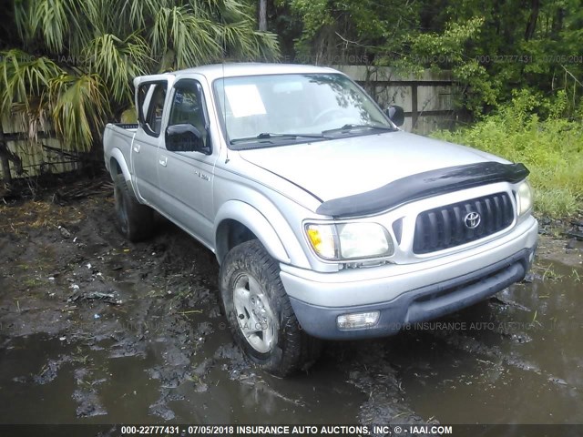 5TEGM92N42Z069762 - 2002 TOYOTA TACOMA DOUBLE CAB PRERUNNER SILVER photo 1