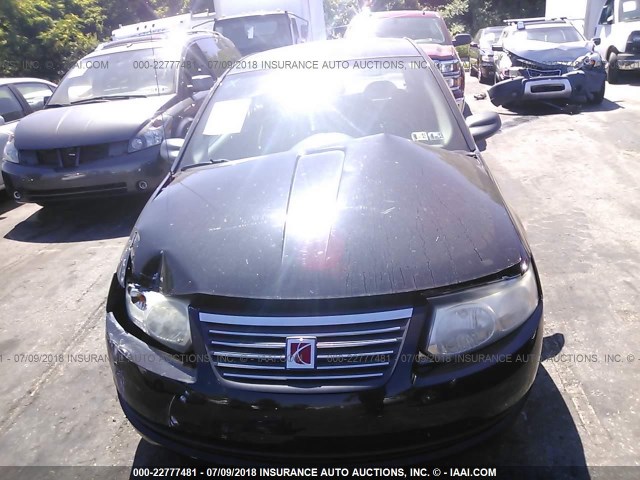 1G8AJ55F76Z179454 - 2006 SATURN ION LEVEL 2 BLACK photo 6