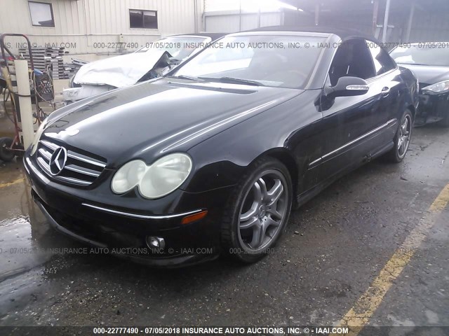 WDBTK72F29T102444 - 2009 MERCEDES-BENZ CLK 550 BLACK photo 2