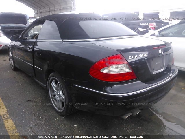 WDBTK72F29T102444 - 2009 MERCEDES-BENZ CLK 550 BLACK photo 3