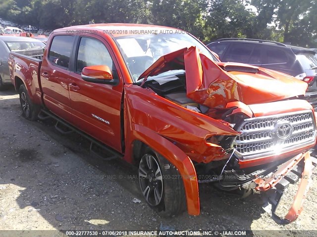 5TFDZ5BN0GX005391 - 2016 TOYOTA TACOMA DBL CAB/SR5/TRD SPORT/OR ORANGE photo 1