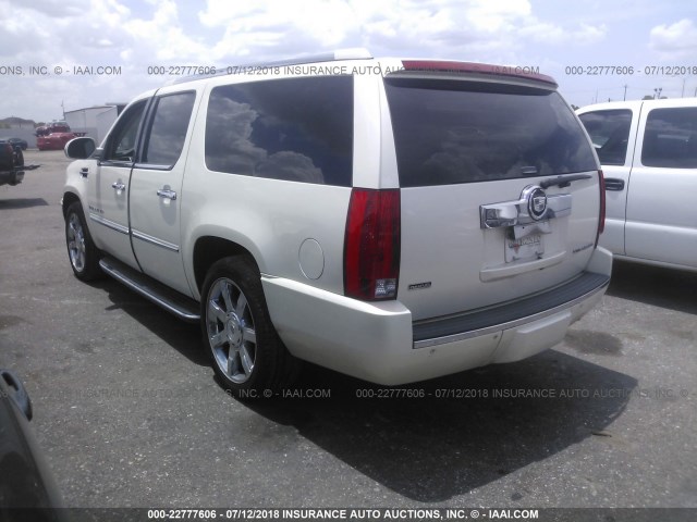 1GYFK26279R179374 - 2009 CADILLAC ESCALADE ESV LUXURY WHITE photo 3
