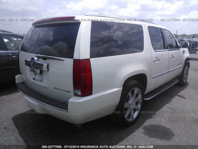 1GYFK26279R179374 - 2009 CADILLAC ESCALADE ESV LUXURY WHITE photo 4