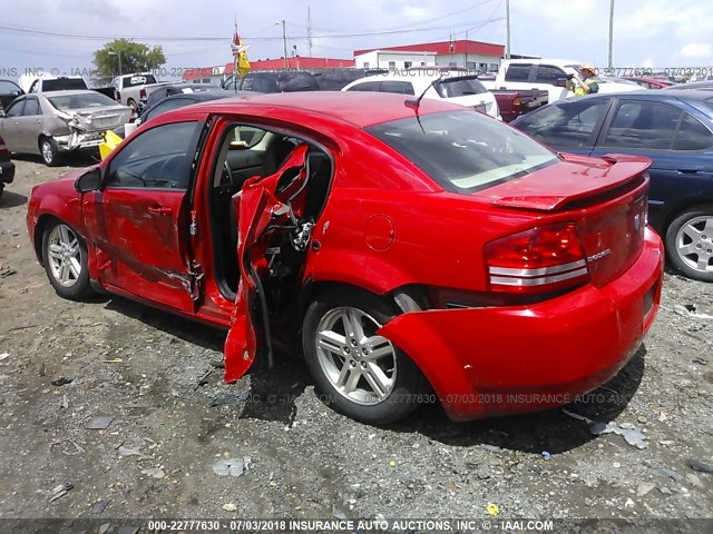 1B3LC56B19N555390 - 2009 DODGE AVENGER SXT/R/T RED photo 3