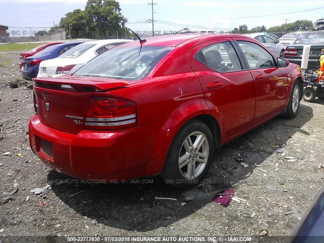 1B3LC56B19N555390 - 2009 DODGE AVENGER SXT/R/T RED photo 4