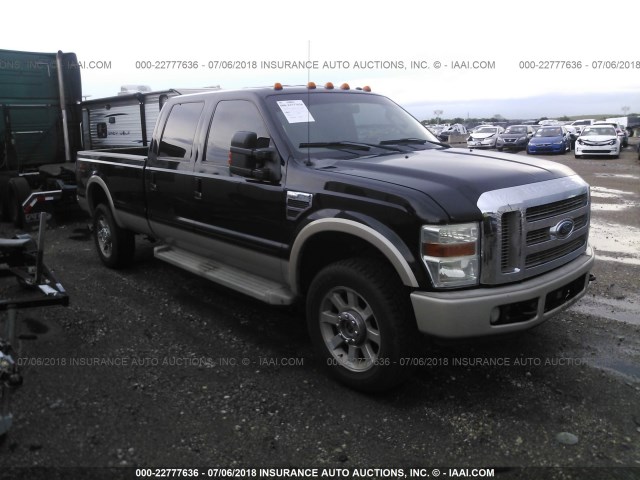 1FTWW31RX8EB80707 - 2008 FORD F350 SRW SUPER DUTY BLACK photo 1