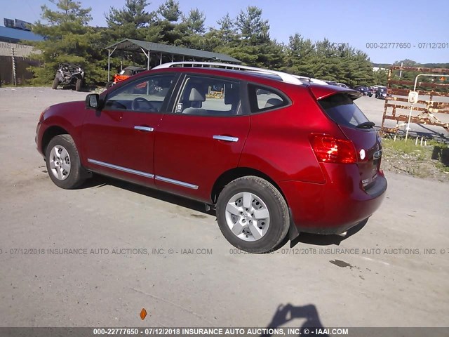 JN8AS5MV1EW704931 - 2014 NISSAN ROGUE SELECT S RED photo 3