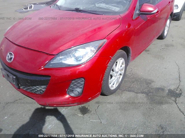 JM1BL1W79D1761698 - 2013 MAZDA 3 I RED photo 6