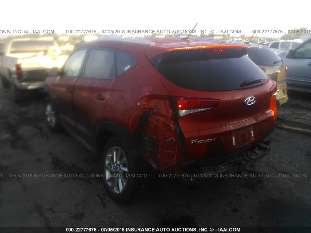 KM8J33A44HU260576 - 2017 HYUNDAI TUCSON LIMITED/SPORT AND ECO/SE ORANGE photo 3