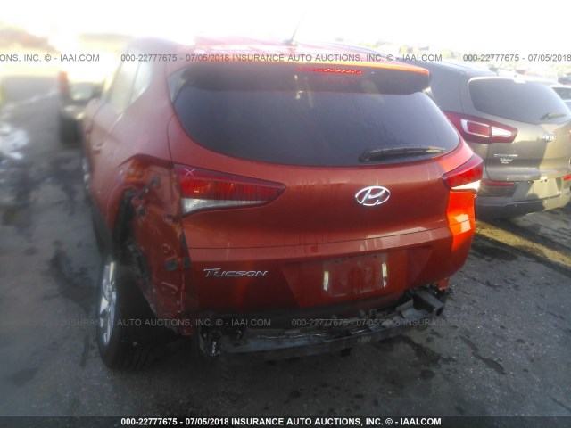 KM8J33A44HU260576 - 2017 HYUNDAI TUCSON LIMITED/SPORT AND ECO/SE ORANGE photo 6